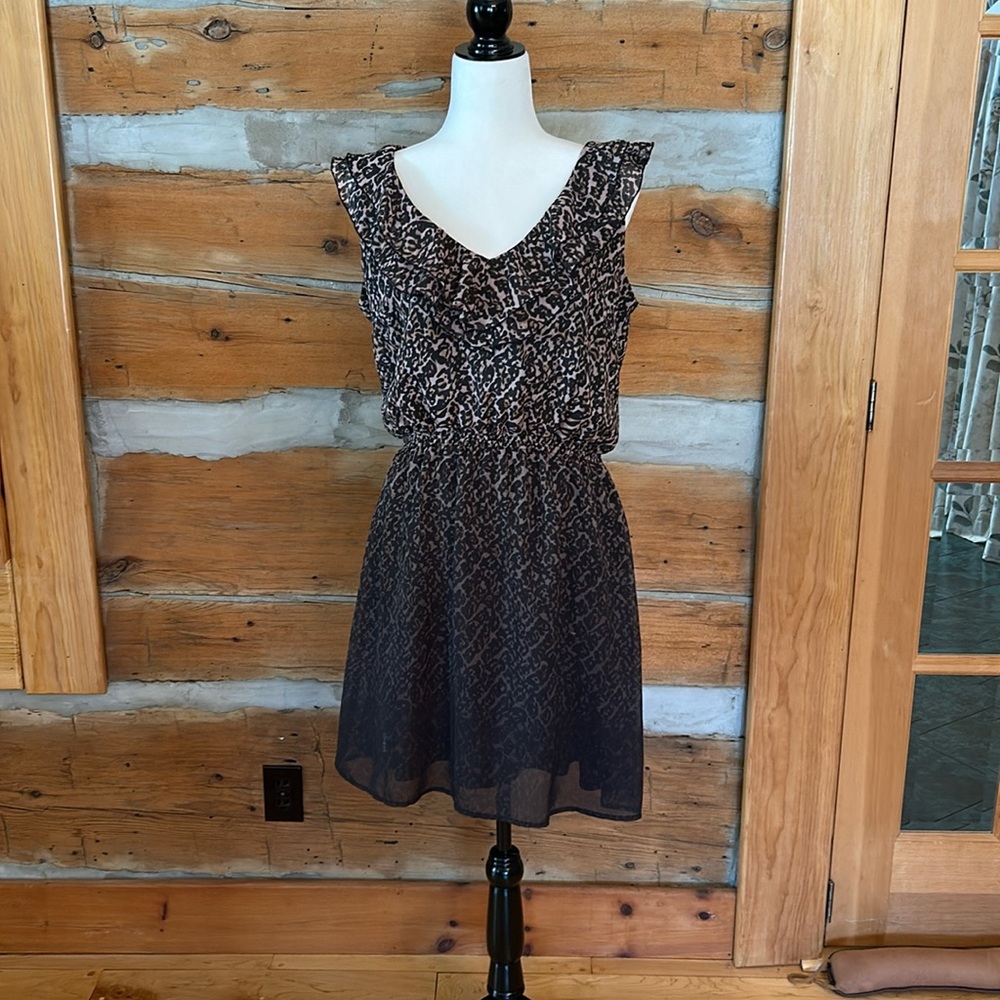 RW&Co. Ambre Leopard Flowy Dress